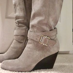 BCBG suede knee high boots